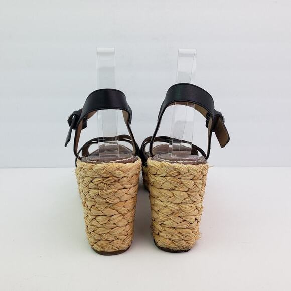 Sam Edelman Darline Womens Size 11 Black Platform Wedge Espadrille Sandals - Picture 7 of 11